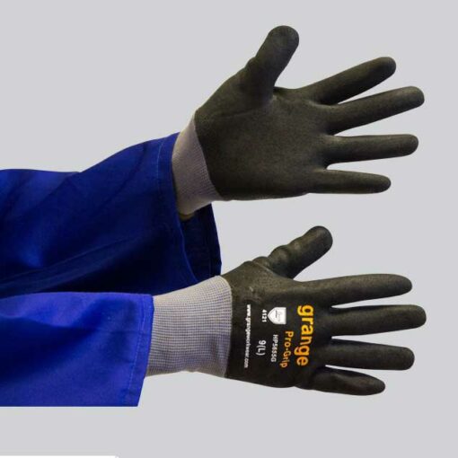 GRANGE PRO GRIP TEXTURED NITRILE/PU MINERS GLOVE - FULLY COATED