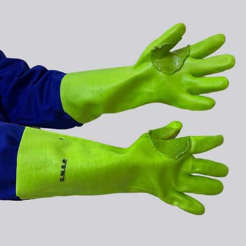 PVC MEDIUM WEIGHT REINFORCED GLOVE - ELBOW LENGTH