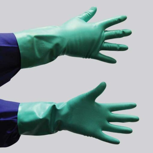 NITRILE CHEMICAL GLOVE - GREEN DIAMOND GRIP 30CM